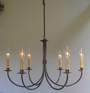 Ace Wrought Iron Hand Forged Chandelier #6065 Fibre  