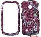 Hard Bling Diamond Case Cover For LG Cosmos Touch VN270 Pink Bow