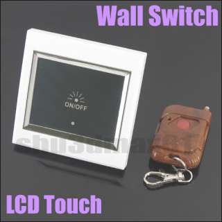 Way RF Wireless Remote RC LCD Touch Wall Switch S837  