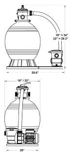 SandMan Above Ground 18 Sand Filter w/1Hp Pool Pump  