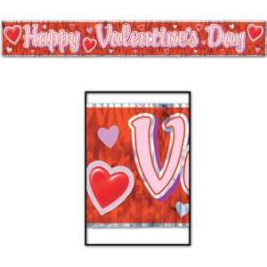  Metallic Happy Valentines Day Fringe Banner Case Pack 96 