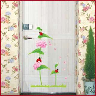 wallpaper wall decals stickers art vinyl removable ladybug flower
