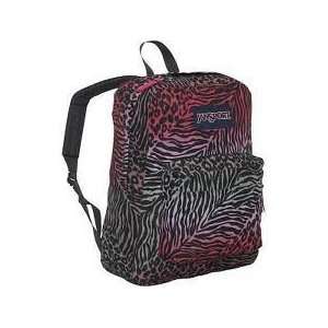  JANSPORT Superbreak Backpack   RED ZEBRA CHEETA   7YZ 