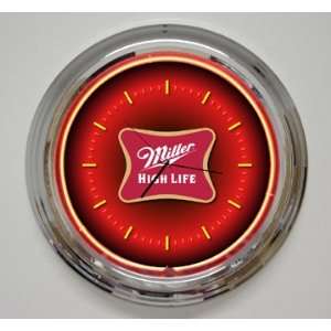  15 Miller Highlife Neon Clock