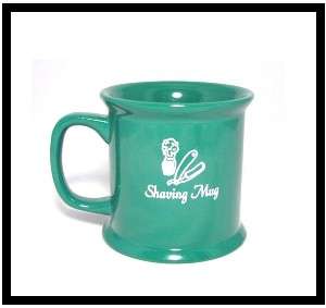 Green Ceramic Military Style Shaving Mug  