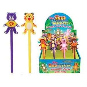  Zoo Crew  Jumping Jack Pen Pal With Display Case Pack 72 
