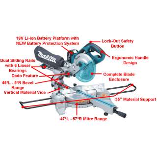 Makita LXSL01Z 18V LXT Li Ion 7 1/2 Sliding Miter Saw  