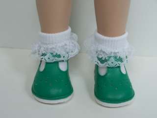 GREEN T Strap Doll Shoes For Tonner 18 Ann Estelle♥  