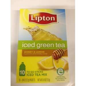 Lipton Tea to Go Iced Green Tea Mix Packs, Honey Lemon, 10 ct  