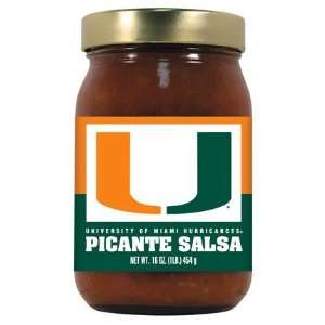 Hot Sauce Harrys 2729 MIAMI Hurricanes Picante Salsa Medium   16oz 