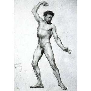   Mariano Fortuny   24 x 34 inches   Study Of A Male 