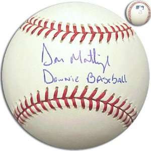  Don Mattingly Autographed Baseball with Donnie Baseball 