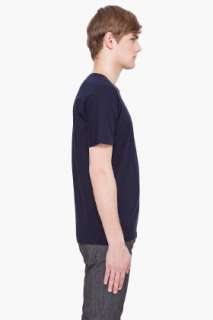 star Dark Blue Pocket Print T shirt for men  