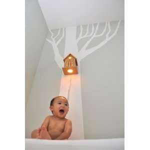  Peek a Boo Birdhouse Lamp in Bamboo   Wall Light Baby