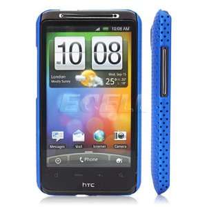   BLUE PERFORATED MESH BACK CASE COVER FOR HTC DESIRE HD Electronics