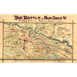   Oaks, Va., 2nd Days battle, Sunday June 1st, 1862.