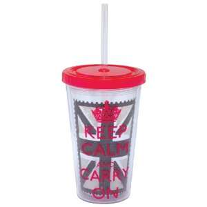  Design Studio 16 Ounce Double Wall Acrylic To Go Tumbler with Straw 