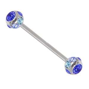   Orbit Stainless Steel Industrial Straight Barbell 14g 1 3/8 Jewelry