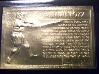 1995 GOLDEN LEGENDS JIMMY FOXX 22KT FOIL GOLD CARD  
