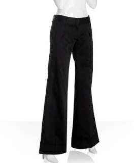 by Allen Schwartz black cotton sateen wide cuffed pants 