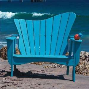  Washed Island Green Uwharrie Wave Settee Patio, Lawn 