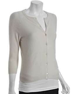 Autumn Cashmere winter white cashmere button front raglan cardigan