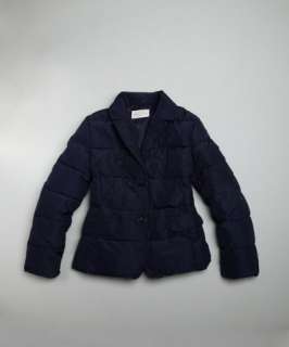 Ballantyne KIDS navy asymmetrical button down filled coat