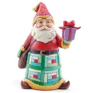 Jim Shore Christmas Mini Santa Holding Present