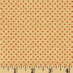   Dots Tan/Red Fabric By The Yard jo_morton Arts, Crafts & Sewing