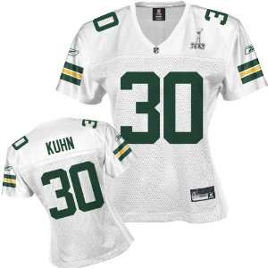  Reebok Green Bay Packers John Kuhn Super Bowl XLV Womens 