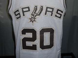 New Manu Ginobili #20 San Antonio SPURS Medium M Adidas Swingman Sewn 