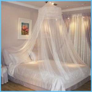 Lace Round Canopy Mosquito Net White  