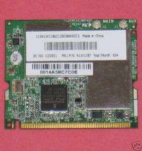 IBM Lenovo Thinkpad 3000 C100 Wireless Card 41W1187  