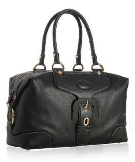 Tods black leather Carey large satchel  