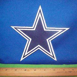 Dallas Cowboys NFL Football Sew or Iron on Huge 7 Star Logo Emblem 