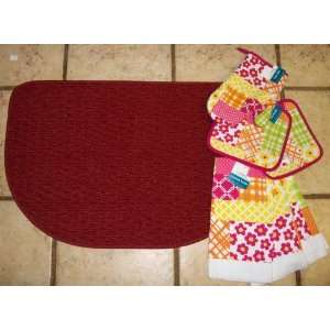  18 x 27 inch Slice Berber Rug with matching set of Dish 