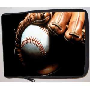  Baseball with Glove Design Laptop Sleeve   Note Book 