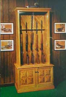 Gun Cabinet HowTo build PLANS holds 6 rifles *A Beauty*  