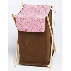   Pink And Chocolate Paisley Baby And Kids Clothes Laundry Hamper Baby