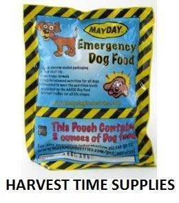 DOG FOOD POUCH EMERGENCY SURVIVAL FOOD PET BUG OUT BAG MAYDAY  