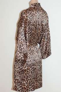 NWT Victoria Secret Supermodel Backstage Leopard Wrap Robe OS  