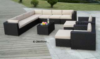Outdoor Patio Wicker Furniture 12pc Gorgeous Couch Set  