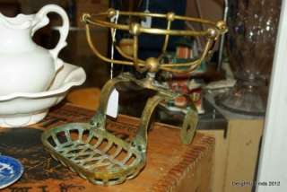 Antique Brass Claw foot tub Soap and Sponge Dish  