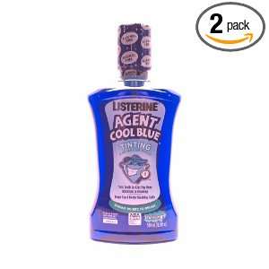 Listerine Agent Cool Blue Tinting Pre brush Rinse Shows Where to Brush 