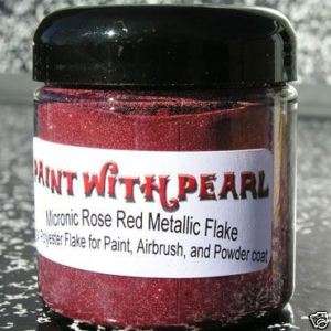 Rose Red Micro Metal flake paint powder coat custom NR  