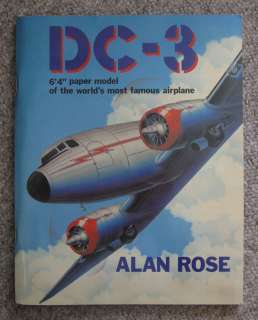 Douglas DC 3 64 PAPER MODEL Airplane Book Alan Rose  
