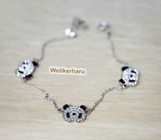 New Hot style Panda set Necklace Earring Ring Bracelet Anklets 