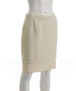 BCBGMAXAZRIA cream bouclé Jaden pencil skirt   