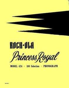 Rock Ola Princess Royal Model 424 Parts List  