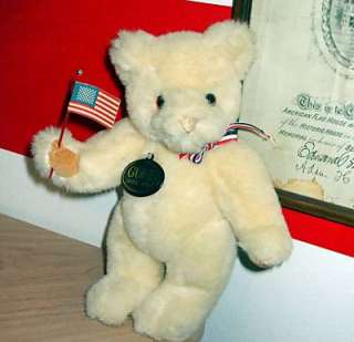 20 YR OLD PATRIOTIC~VINTAGE 1988 GUNDY~GUND TEDDY BEAR  